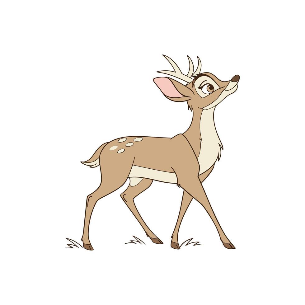 drawing of a Bambi, the deer, by joshua illustration vector