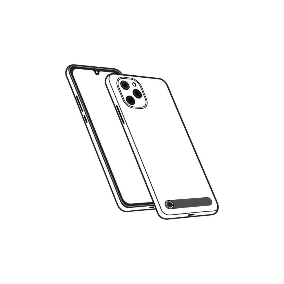 An iphone 11 pro drawing icon vector