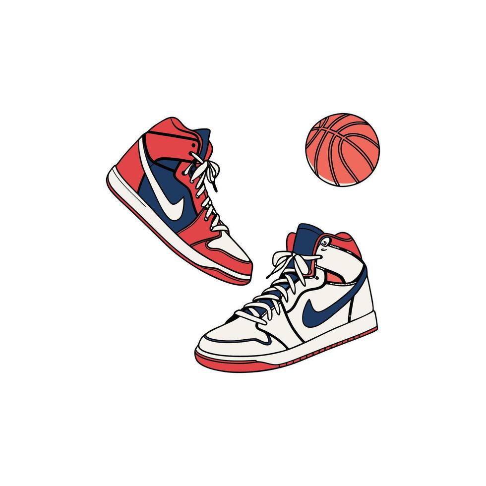 Nike dunk high shoes by joshua vector