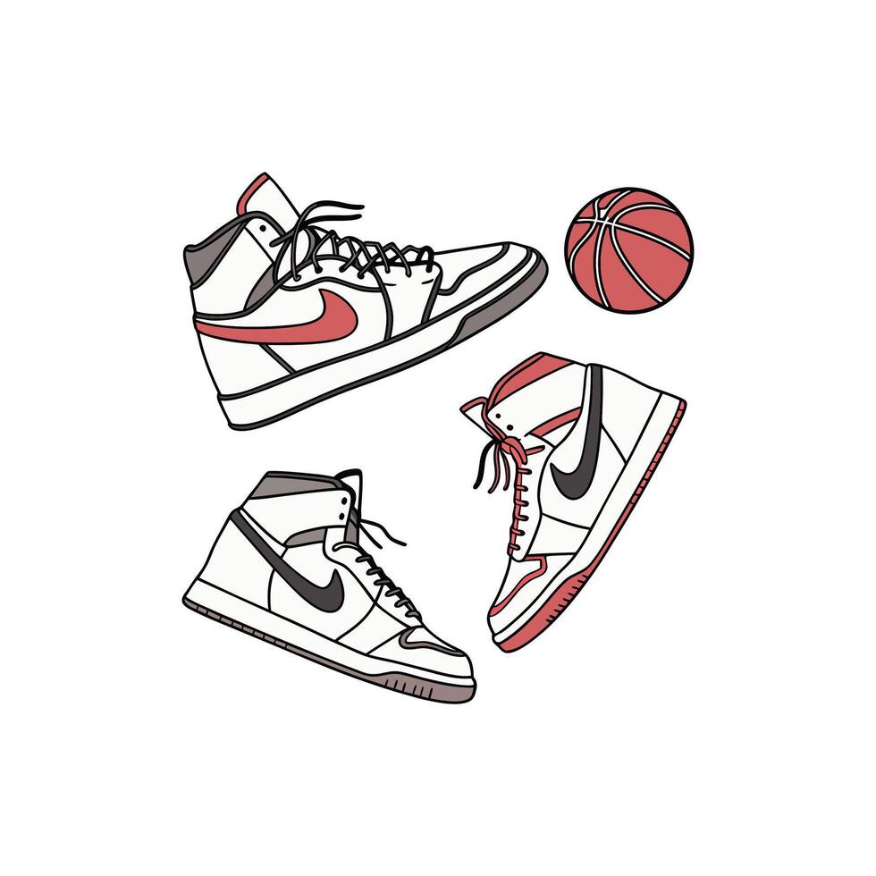 Air jordan sneakers by jordan vector