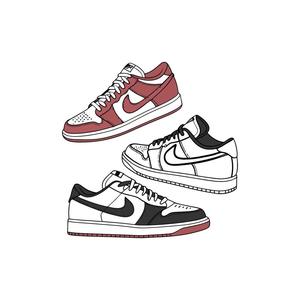 Air jordan 1 low vector
