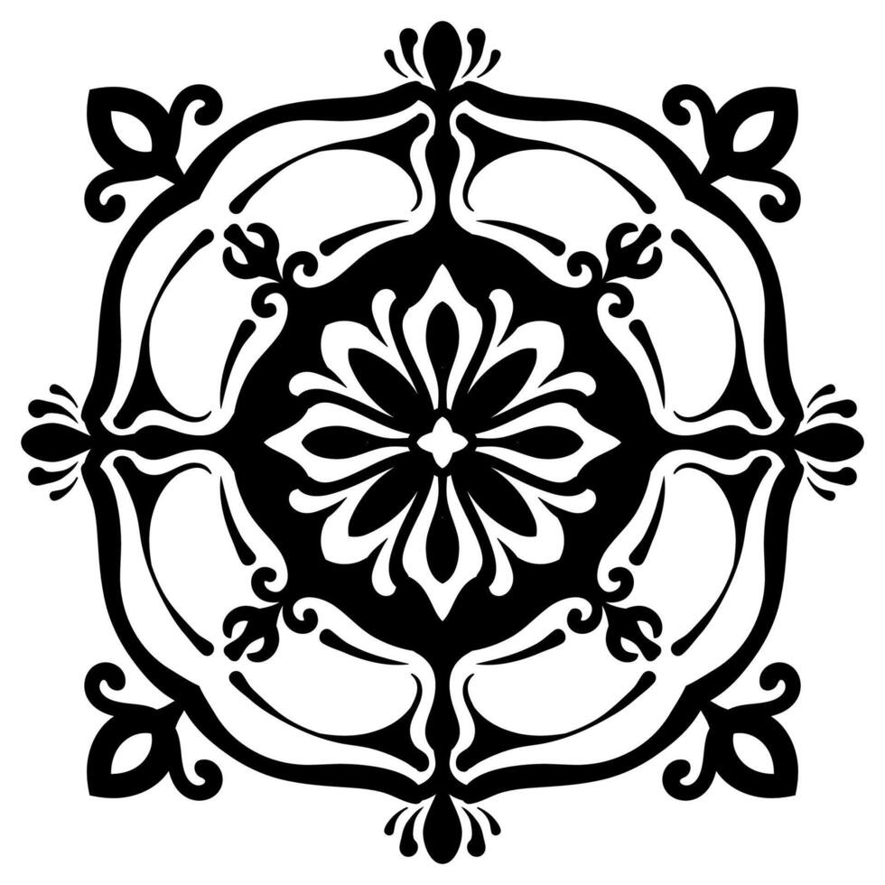 A vintage square frame illustration element. Floral symmetry border. Fit for banner, background, merchandise. Eps 10. vector
