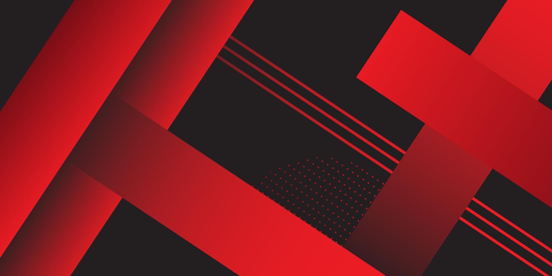 Abstract red geometric background template with rectangle pattern. Black background with trendy design. Eps10 vector