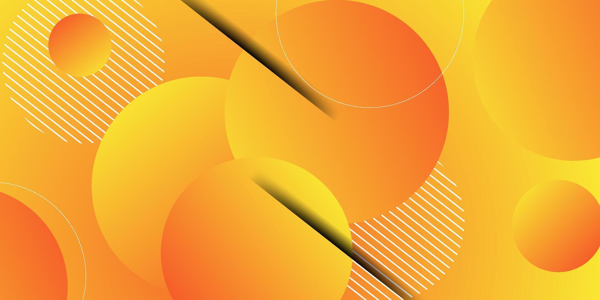 Abstract 3d background with bright orange gradient color background. Simple circle pattern element. Cool design. eps10 vector