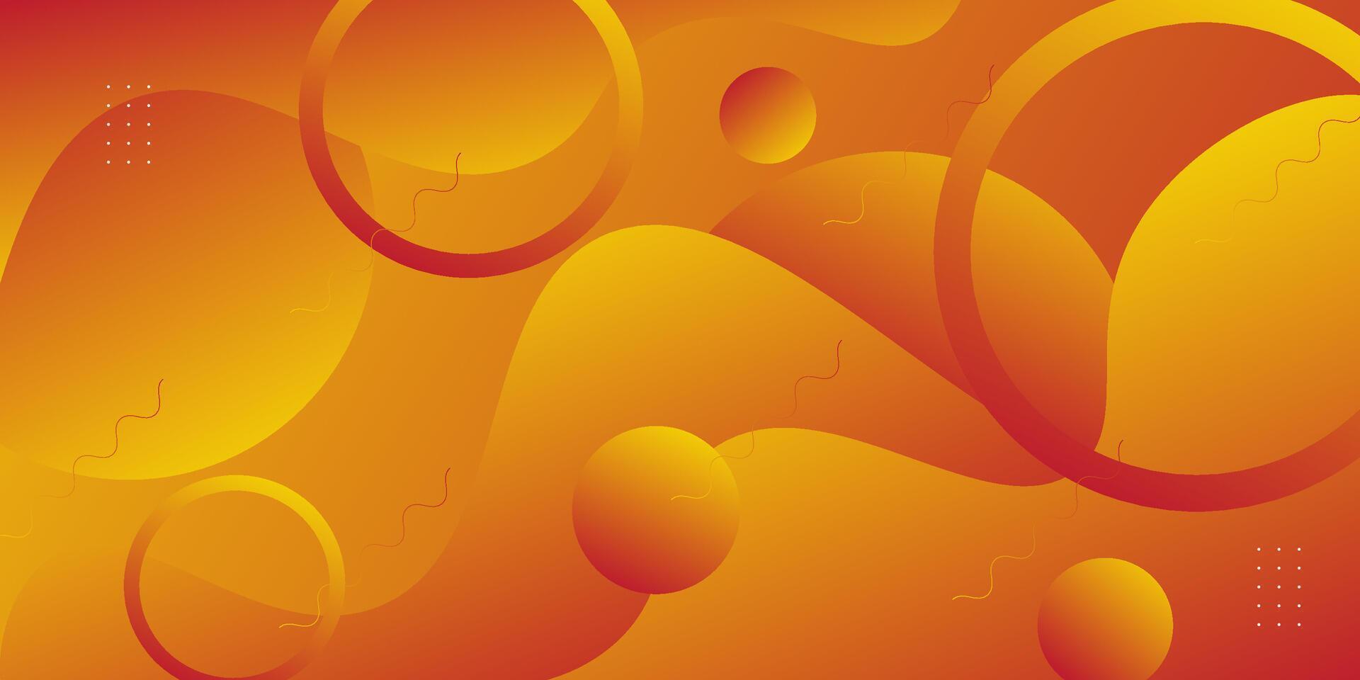 Orange geometric business banner design. Creative banner design with wave shape and line as template. Simple horizontal banner. Eps10 vector