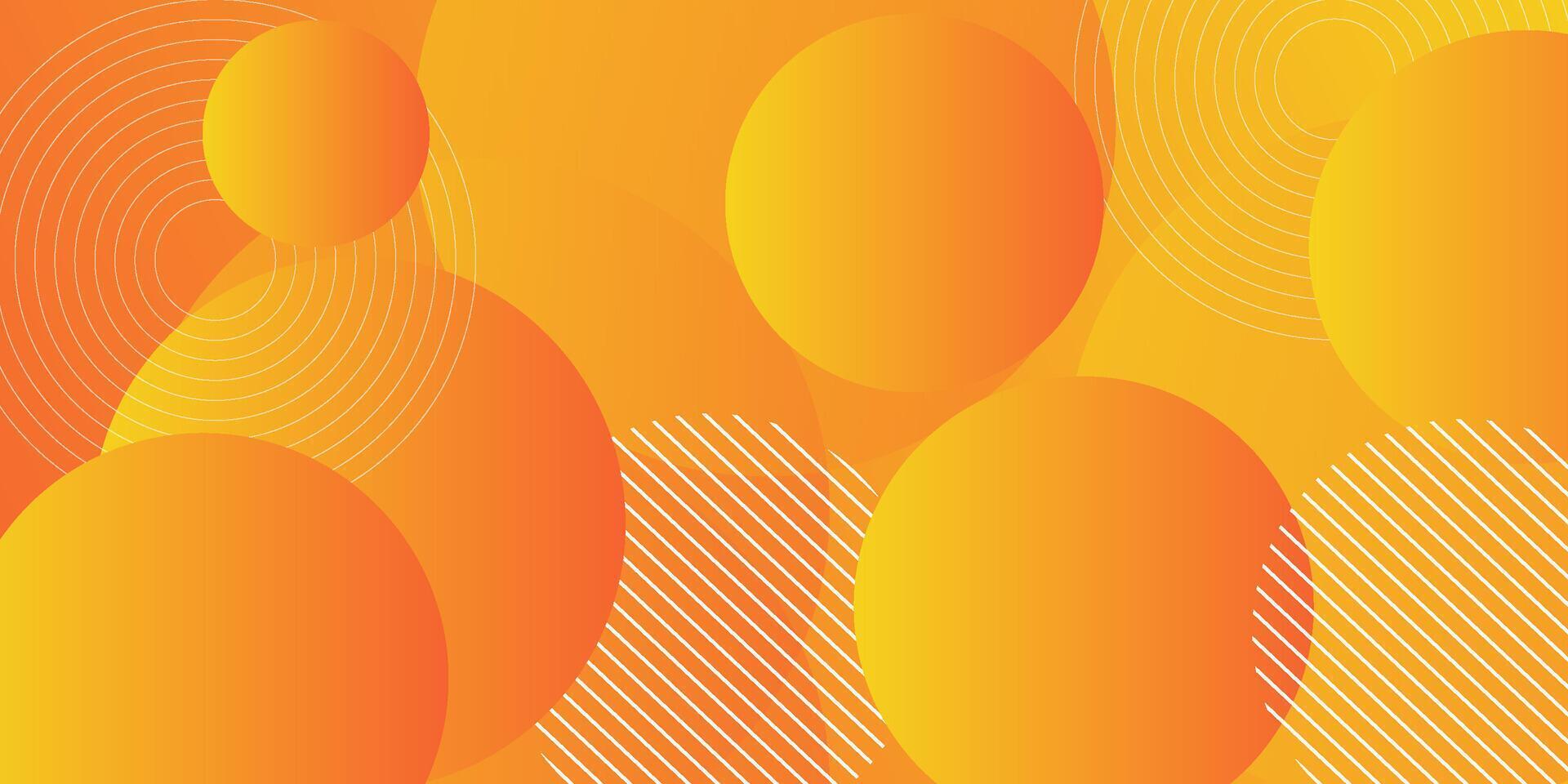 Abstract 3d background with bright orange gradient color background. Simple circle pattern element. eps10 vector