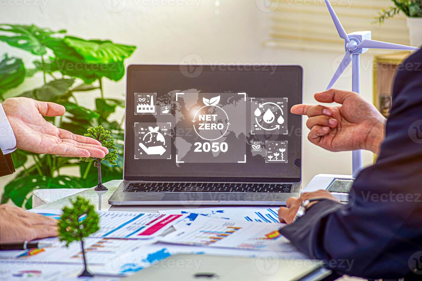 Net zero by 2050. Carbon neutral. photo