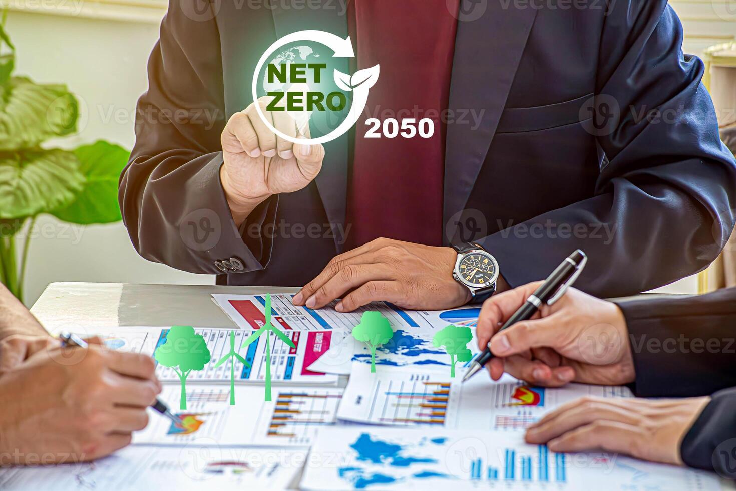 Net zero and carbon neutral concept. photo
