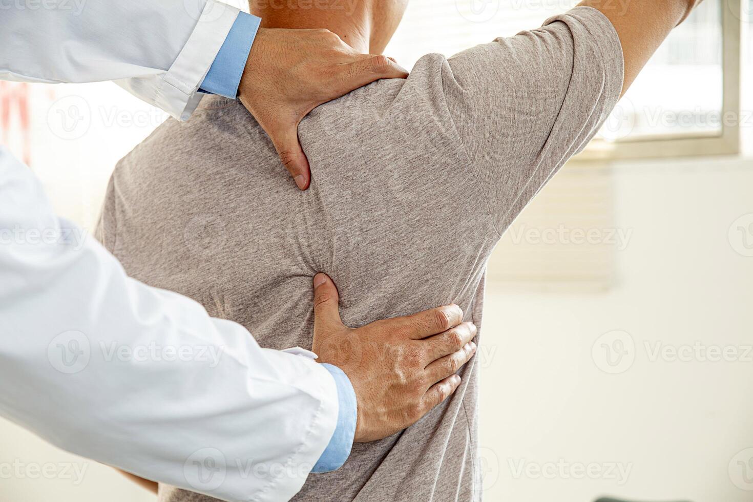 Parkinson's disease patients, hand pain, knee pain, arthritis, or taking care of your mental health with a senior doctor photo
