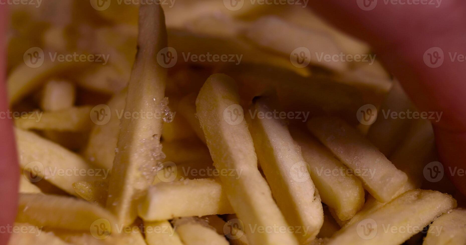 defrosting potatoes cut into thin slices photo