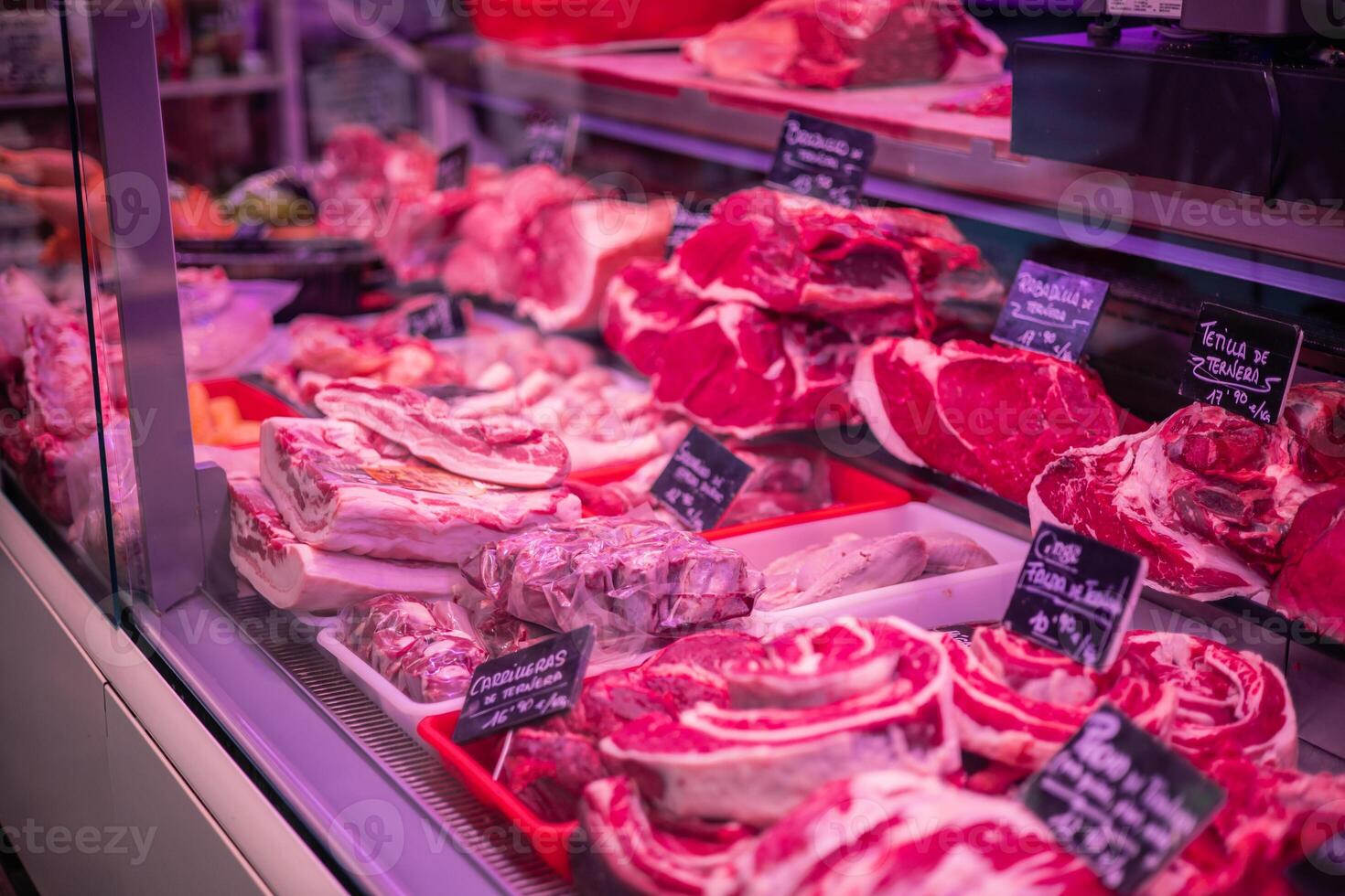 Assorted Meats at the Butcher's Counter photo