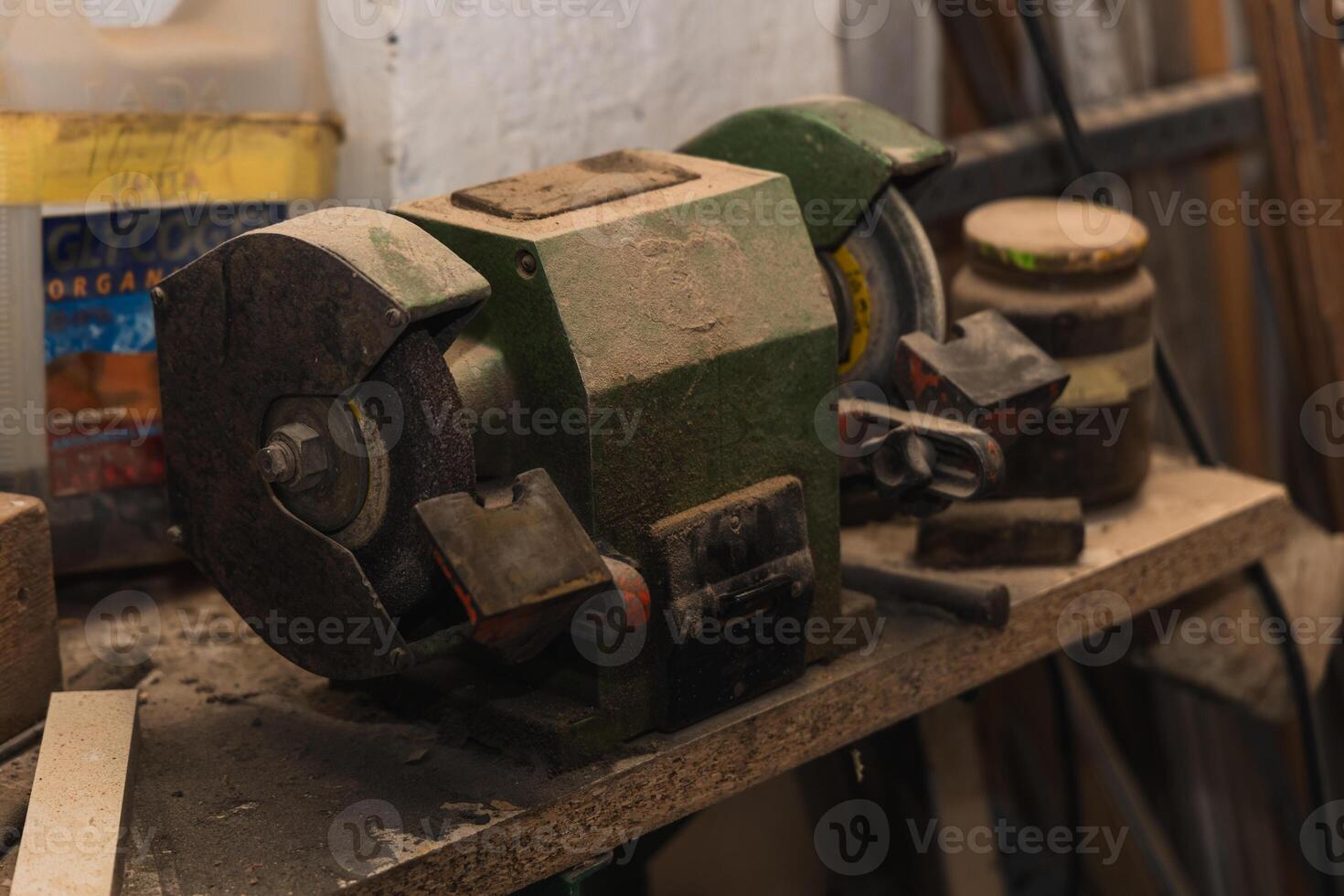 Electric Sander in Carpentry Workshop photo