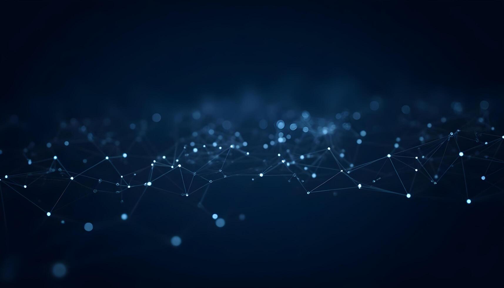 futuristic digital web of interconnected points photo