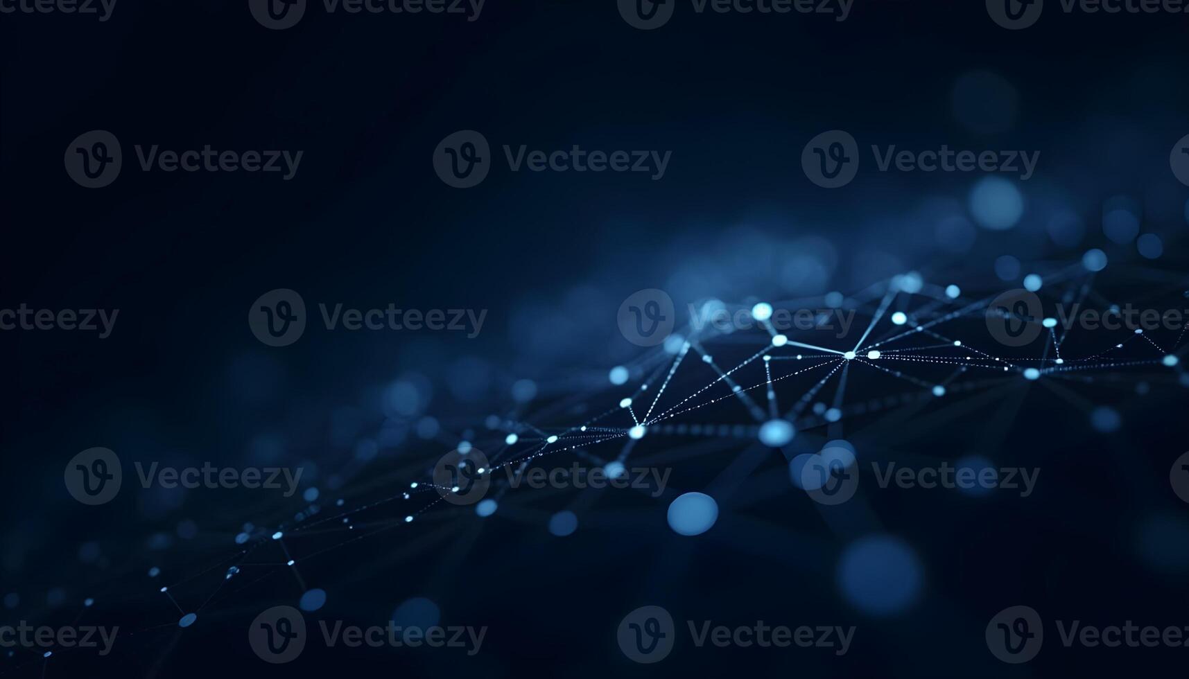 futuristic digital web of interconnected points photo