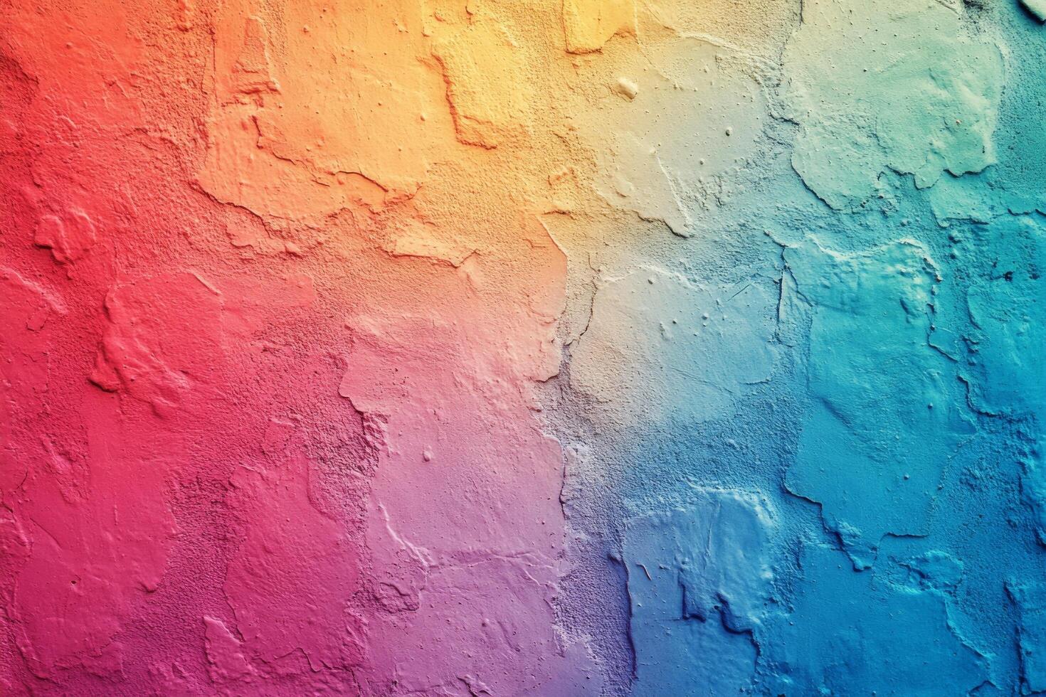 Vibrant colors striped on a textured wall create an artistic urban backdrop photo