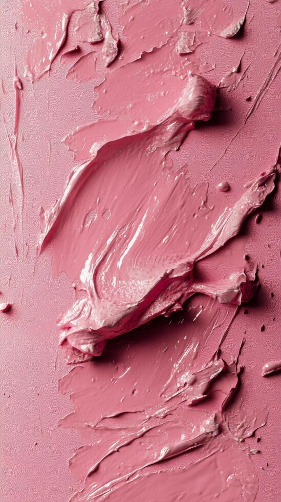 Beautiful shades of pink paint applied with texture on a canvas photo