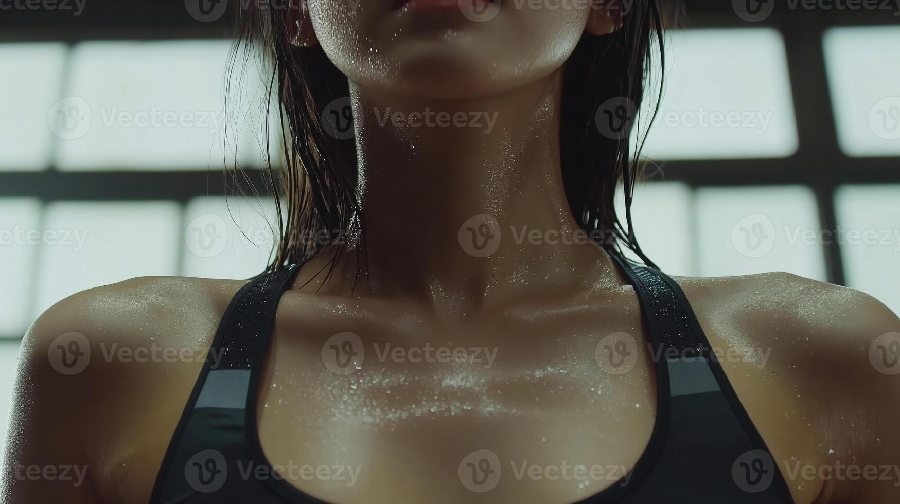 Intense workout session highlights dedication to healthy lifestyle in gym setting photo