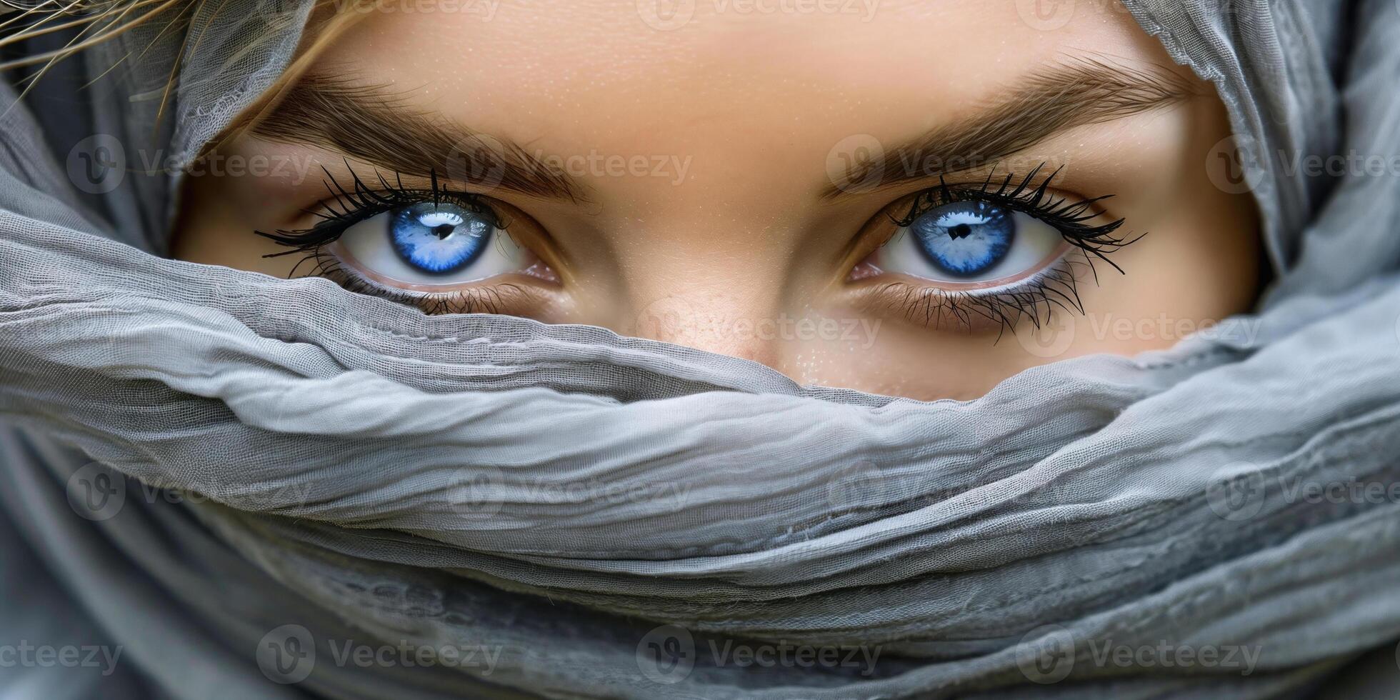 Captivating portrait of a woman in a hijab showcasing beauty and confidence on World Hijab Day photo