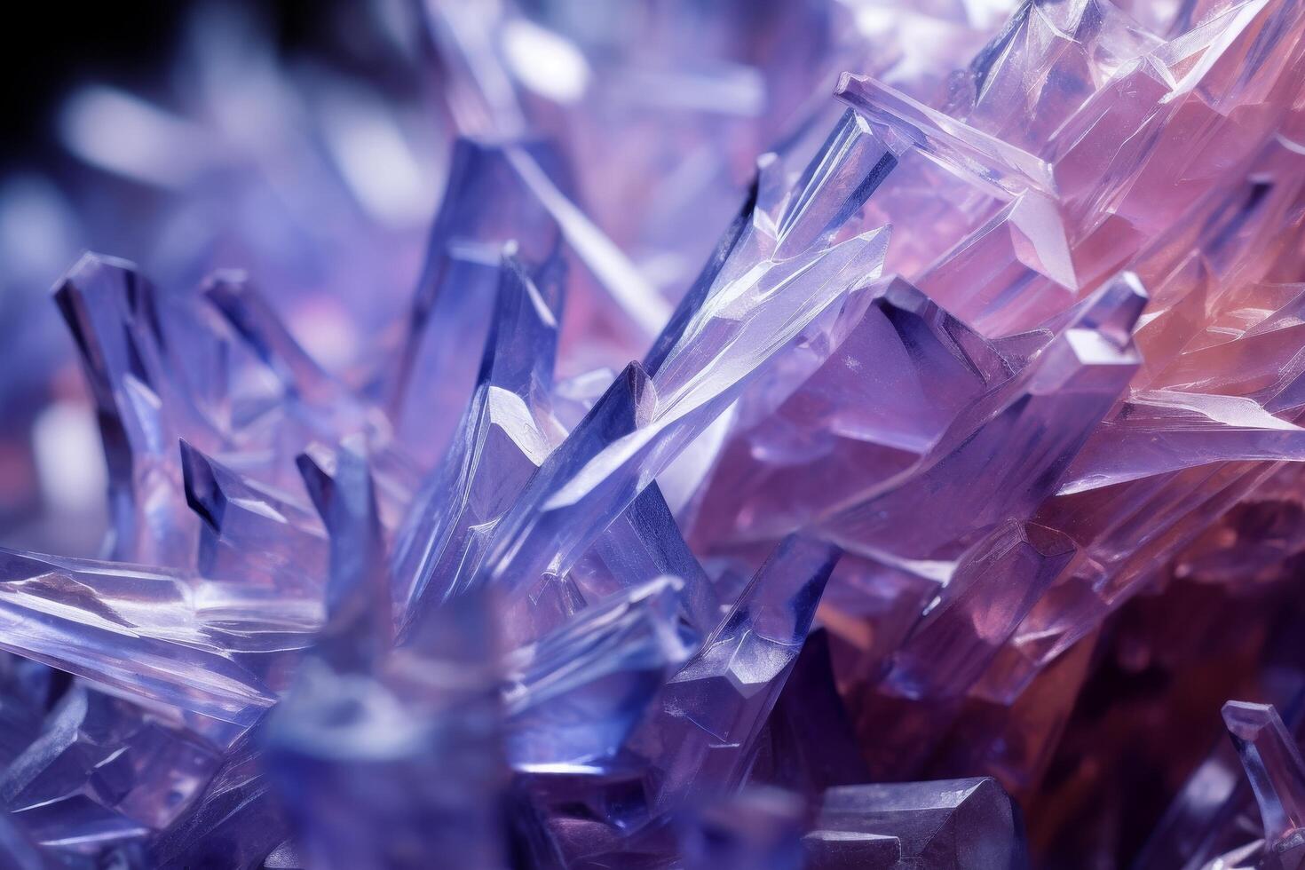 Vibrant purple crystal formations photo
