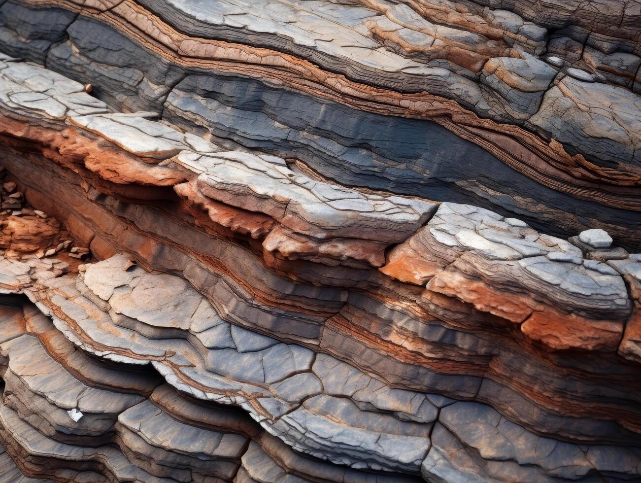 Intricate patterns of natural rock formations photo
