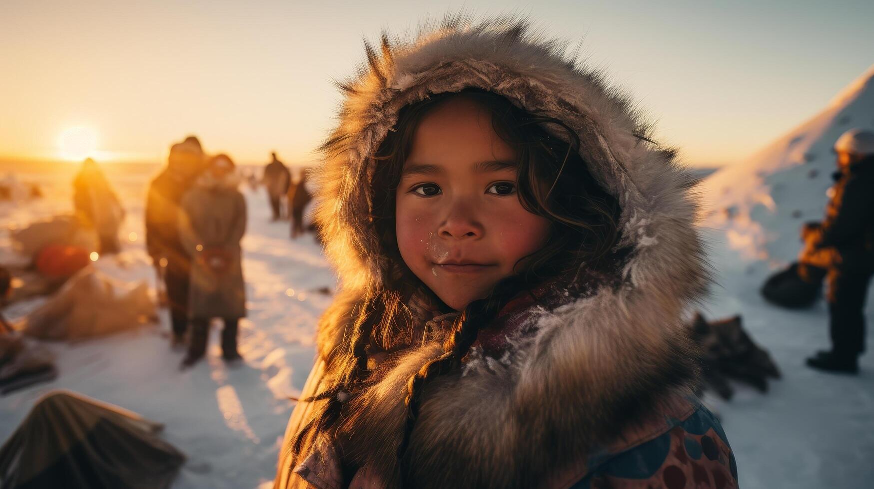 young child in winter clothing photo