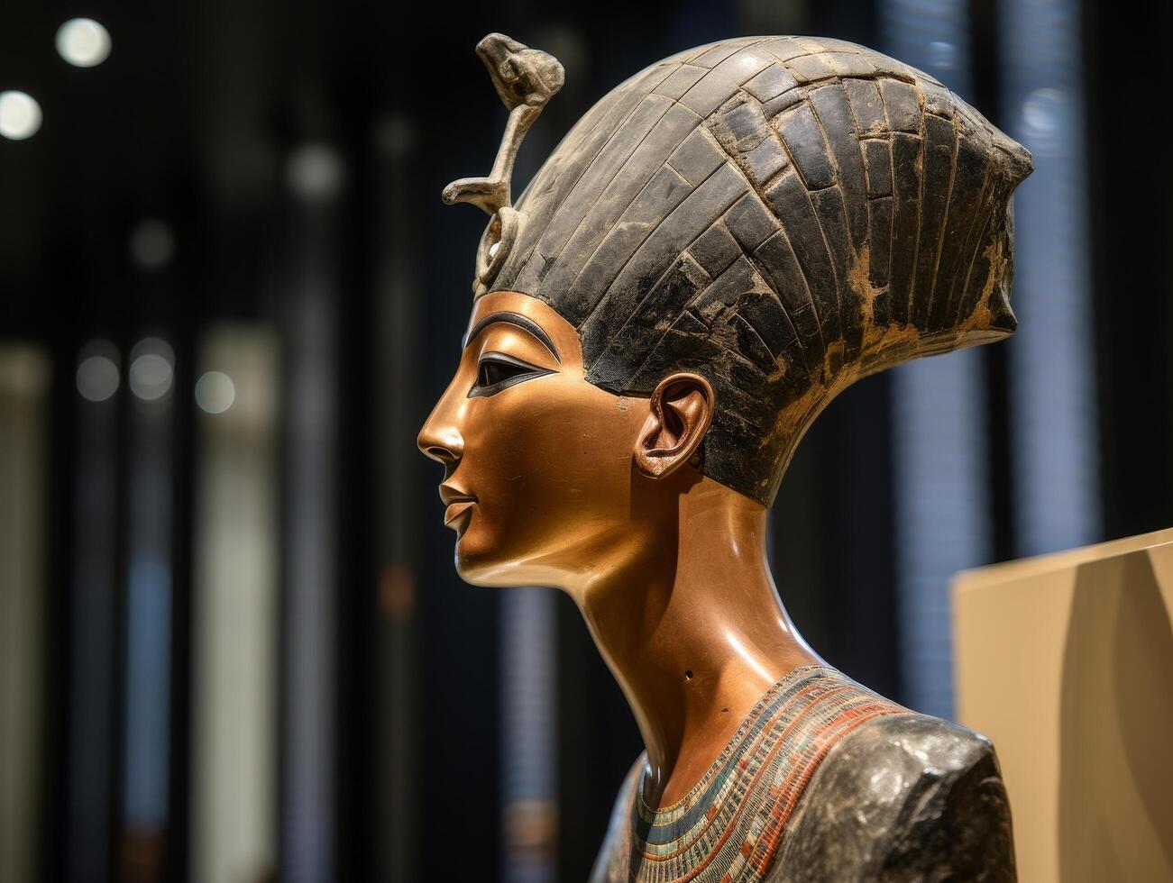 ancient egyptian pharaoh sculpture photo