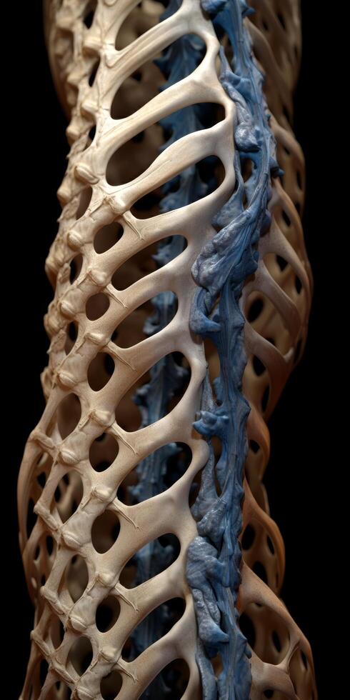 Intricate bone structure and tissue photo