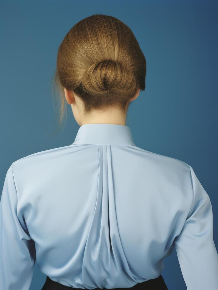 professional woman with elegant hairstyle photo