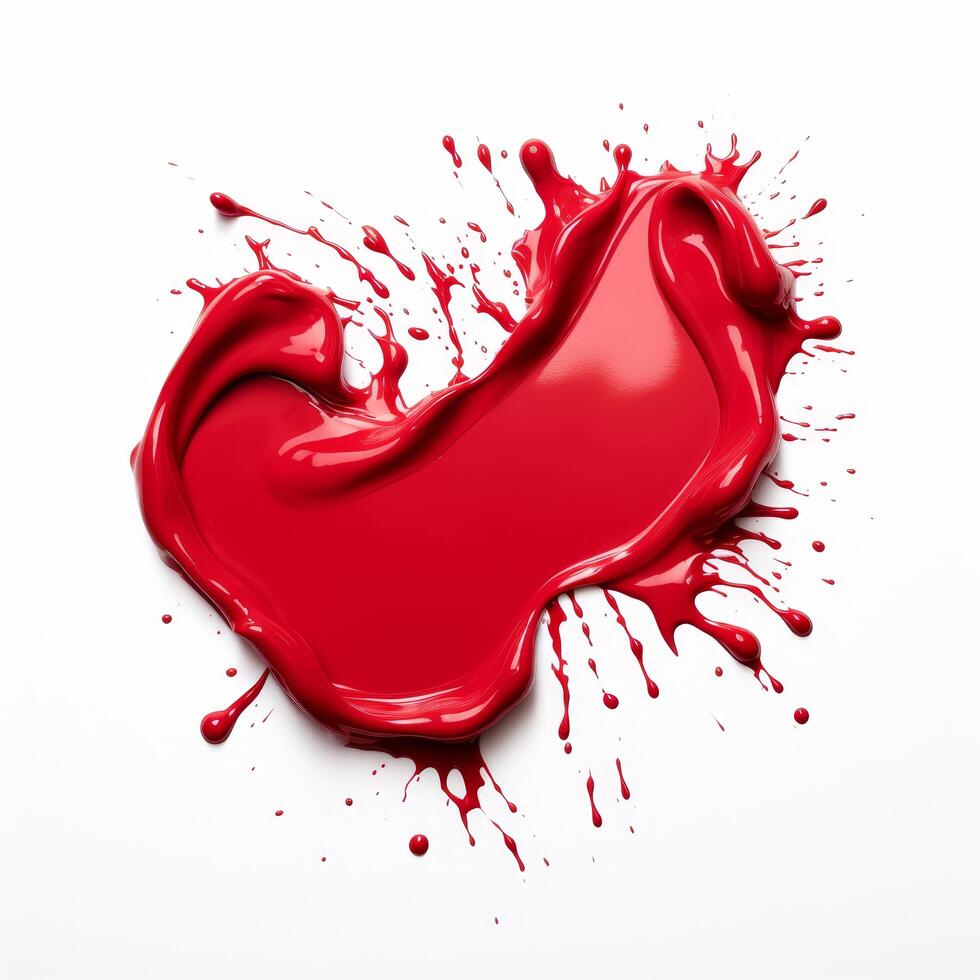 Vibrant red paint splash photo