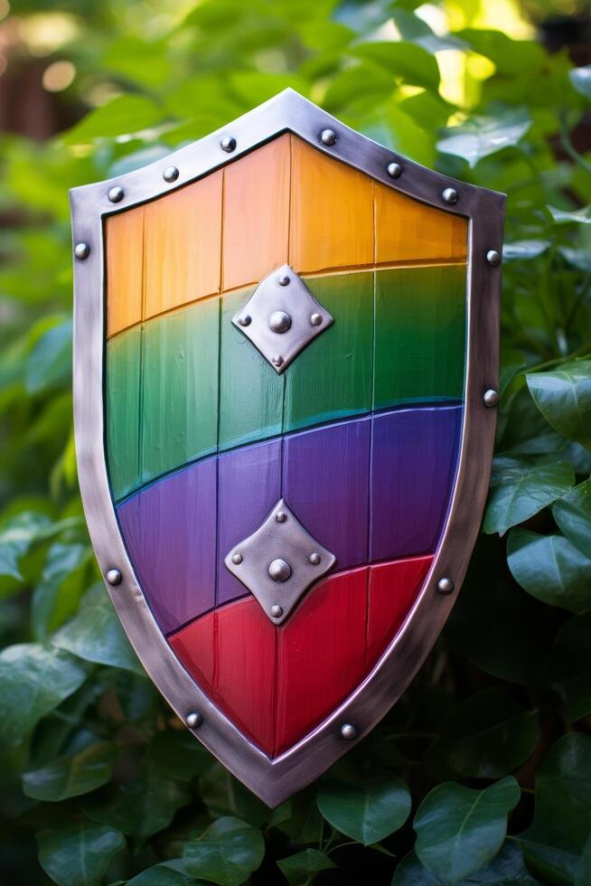 Colorful shield in nature photo