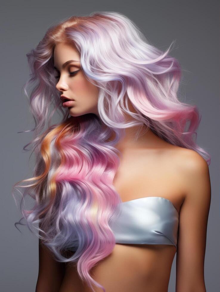 Vibrant pastel hair colors photo