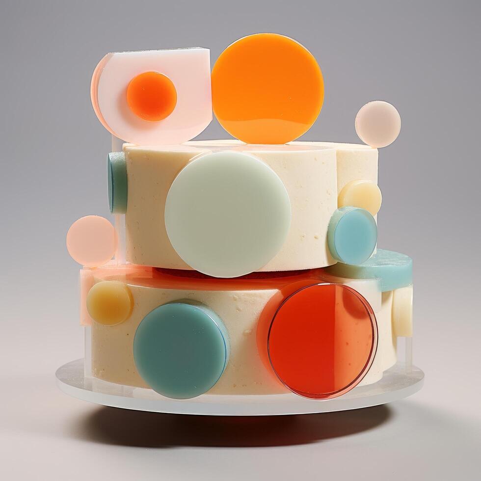 Colorful geometric shapes and forms photo