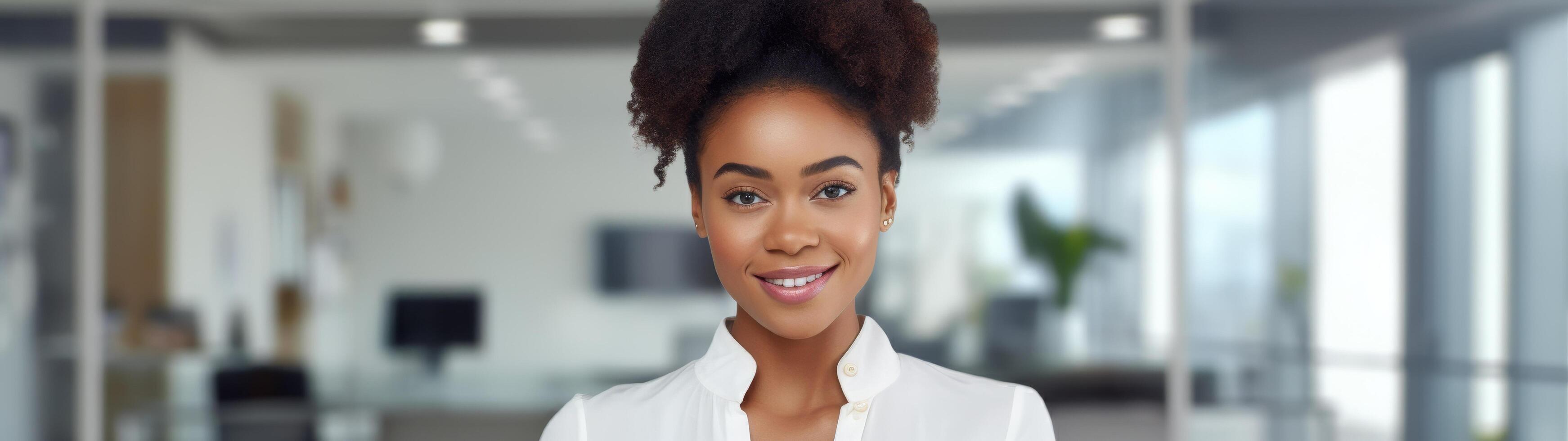 confident young professional smiling at camera photo