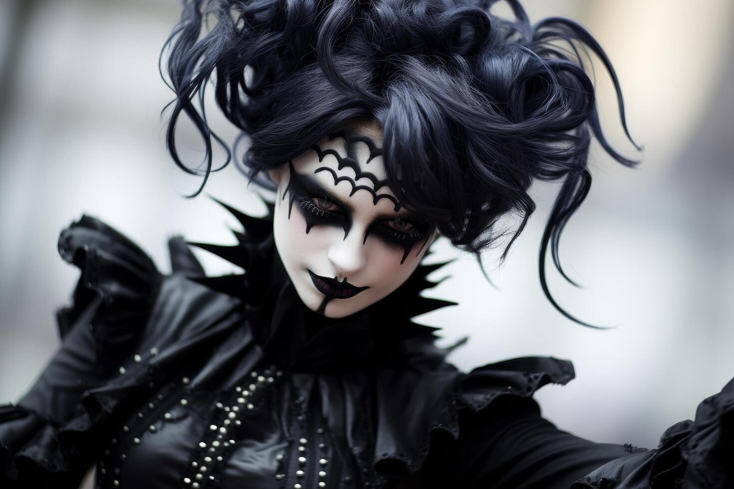dark gothic fashion portrait photo