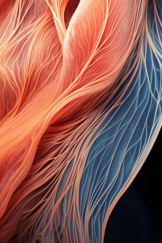 Vibrant abstract feather like pattern photo