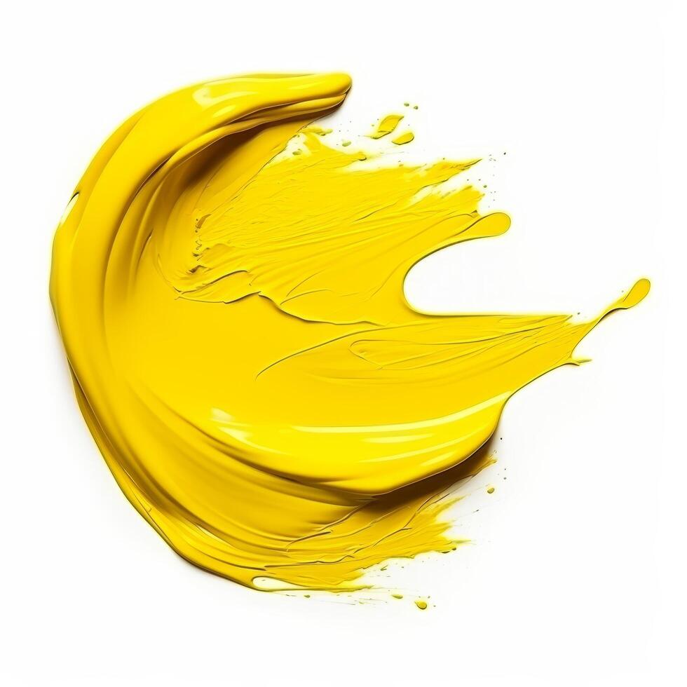 Vibrant yellow paint splash photo