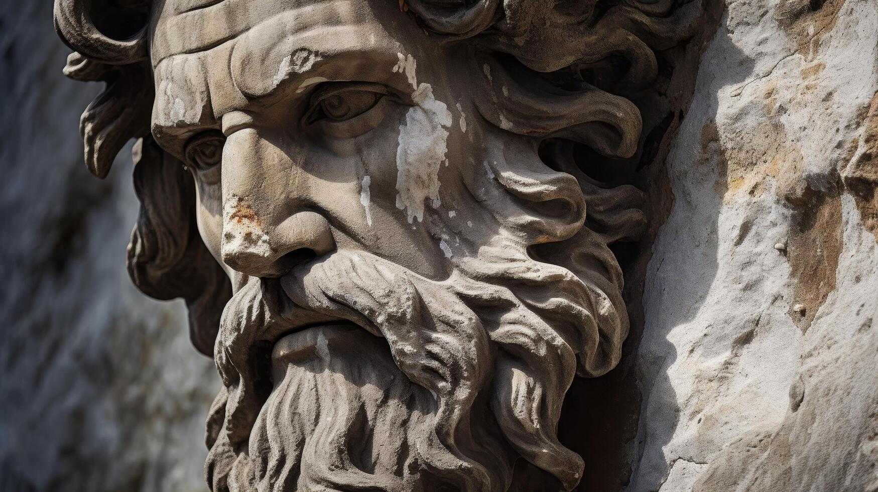 close up of an intricate stone sculpture photo