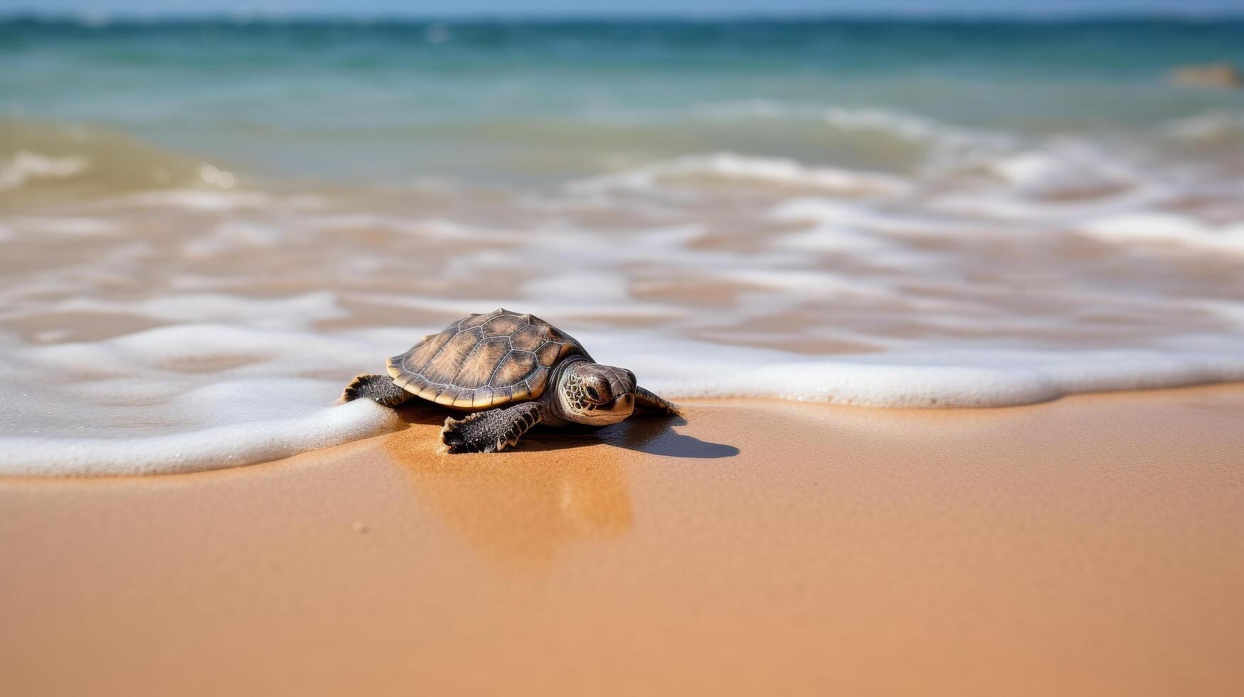 Turtle on the beach photo