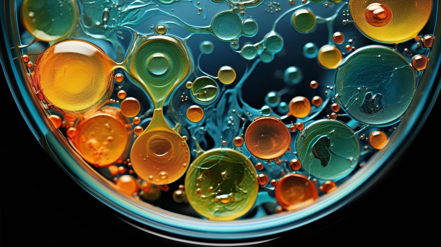 Vibrant abstract oil and water background photo