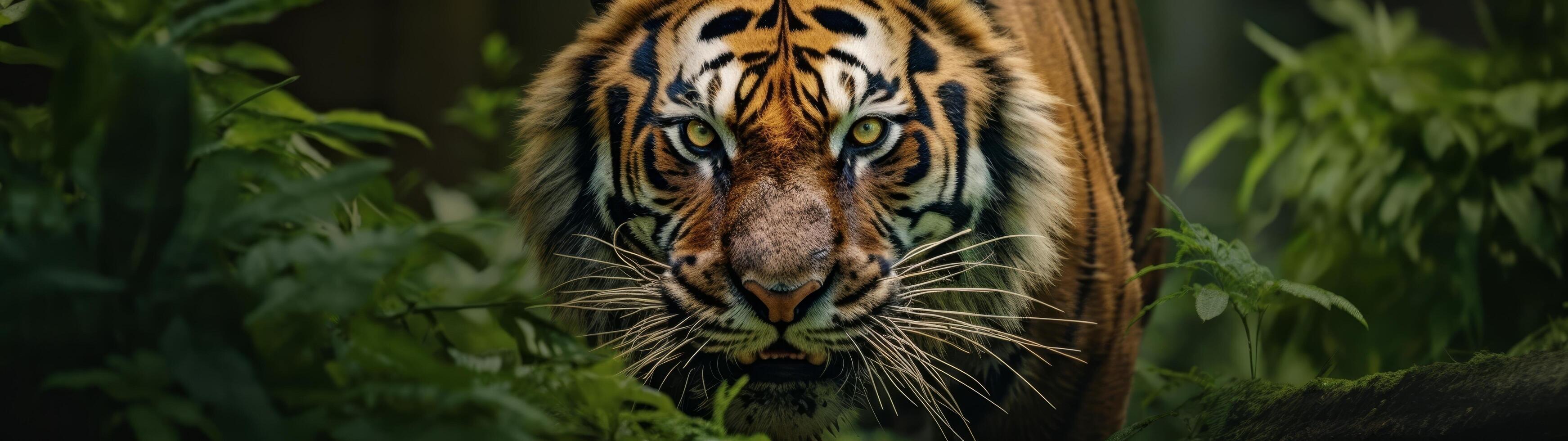 Powerful tiger in the jungle photo