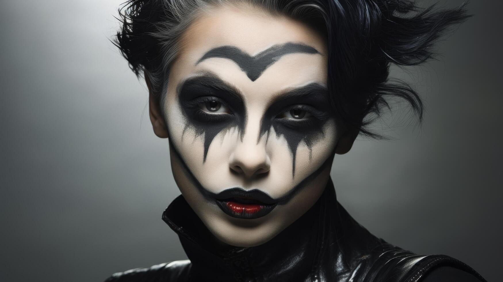 dramatic gothic makeup portrait photo