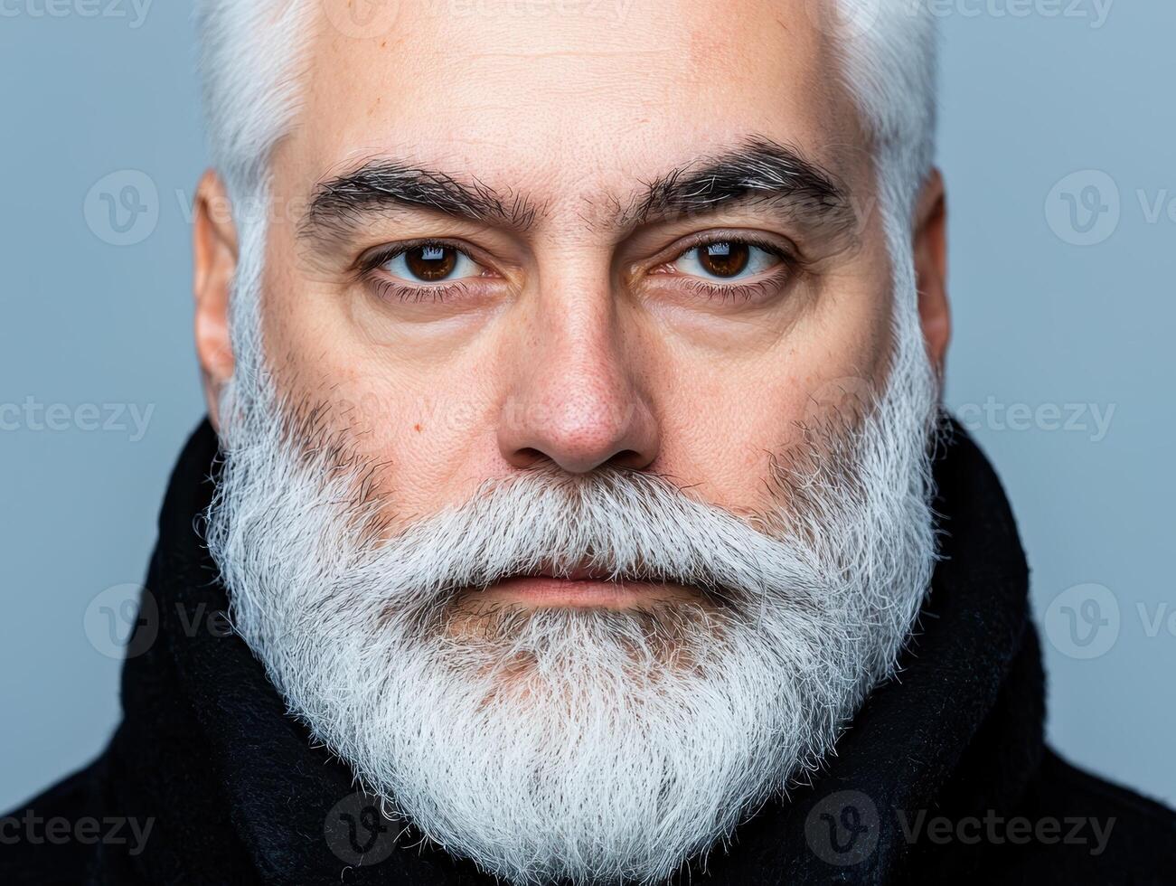 Close up portrait of a senior man with a long white beard photo