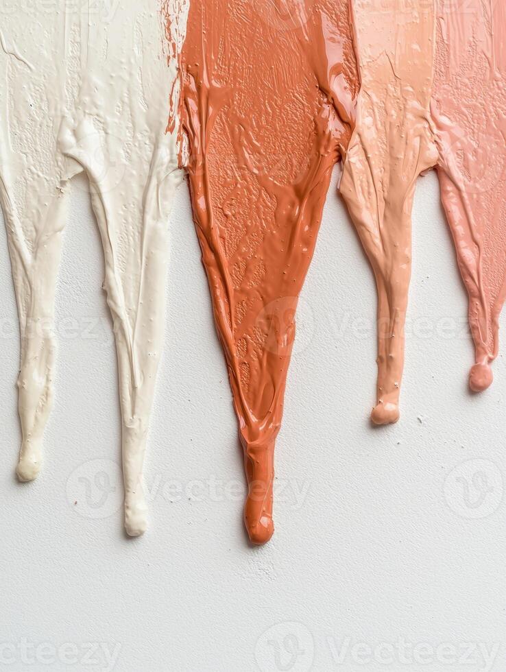 Abstract paint texture background with three shades of beige photo