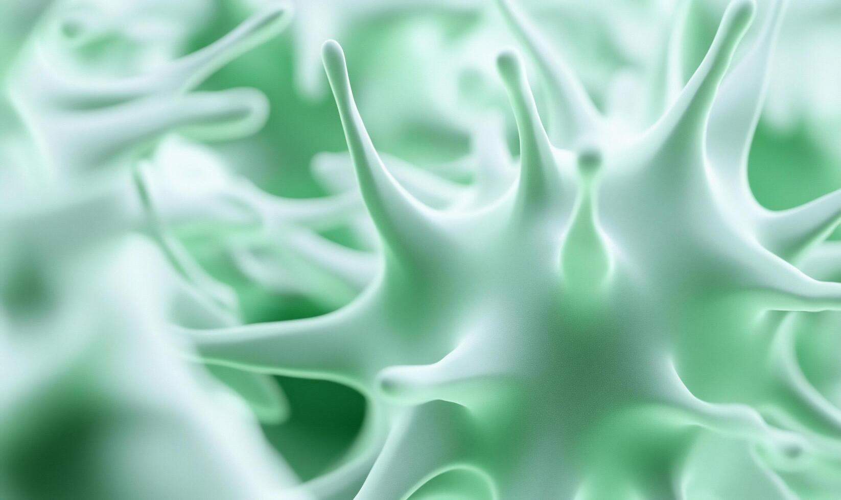 A close up of a green and white substance photo