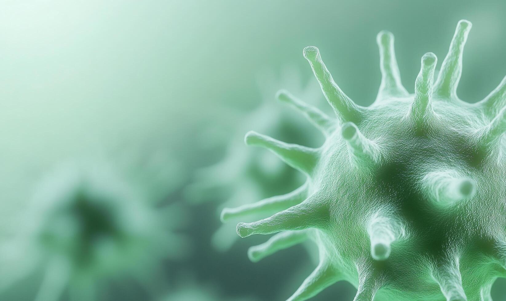 A close up of a virus cell photo