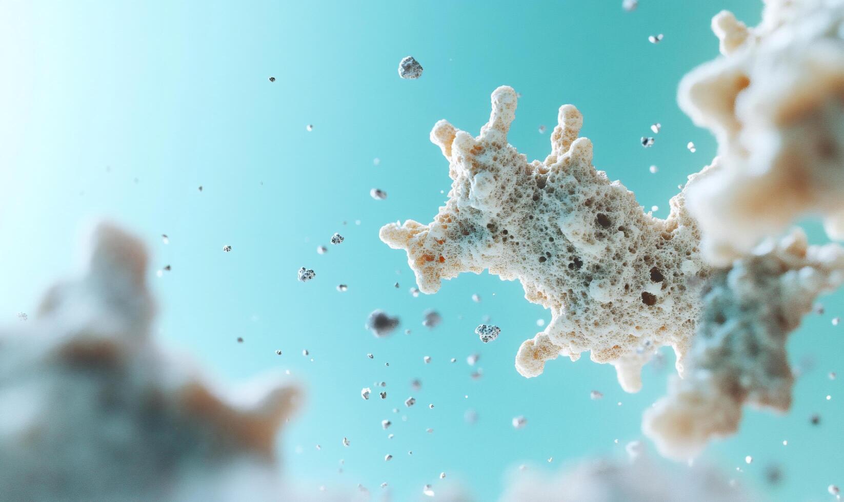 A white substance is floating in the air photo