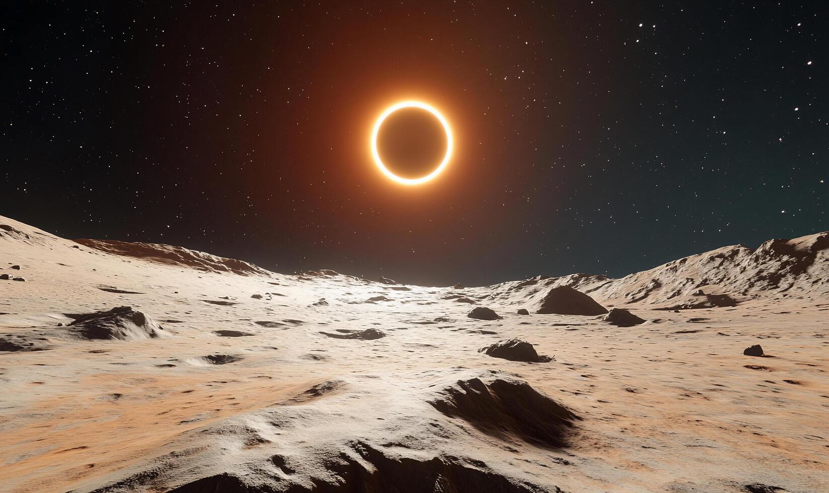 An image of a ring on the surface of an alien planet photo