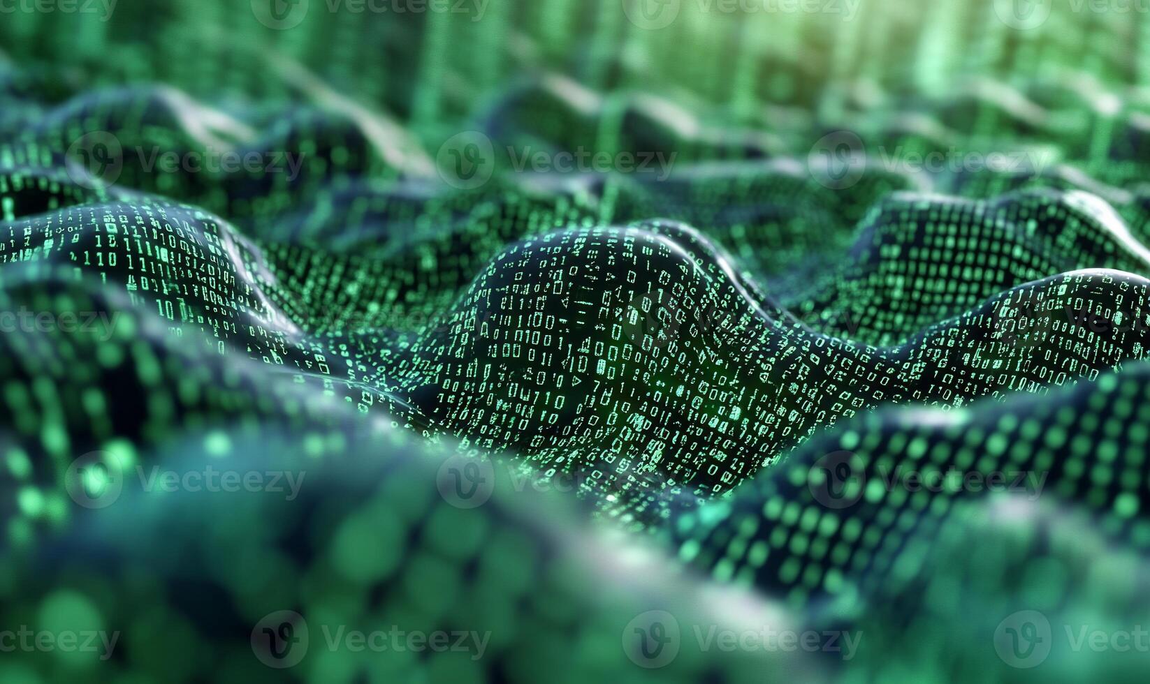 A green background with a lot of data photo
