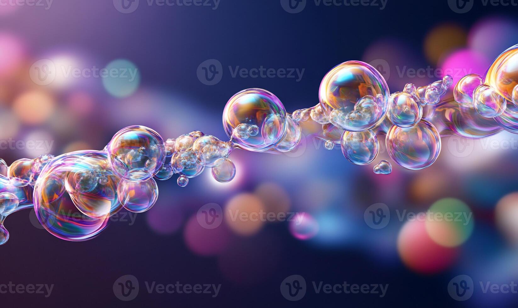 A group of soap bubbles floating in the air photo