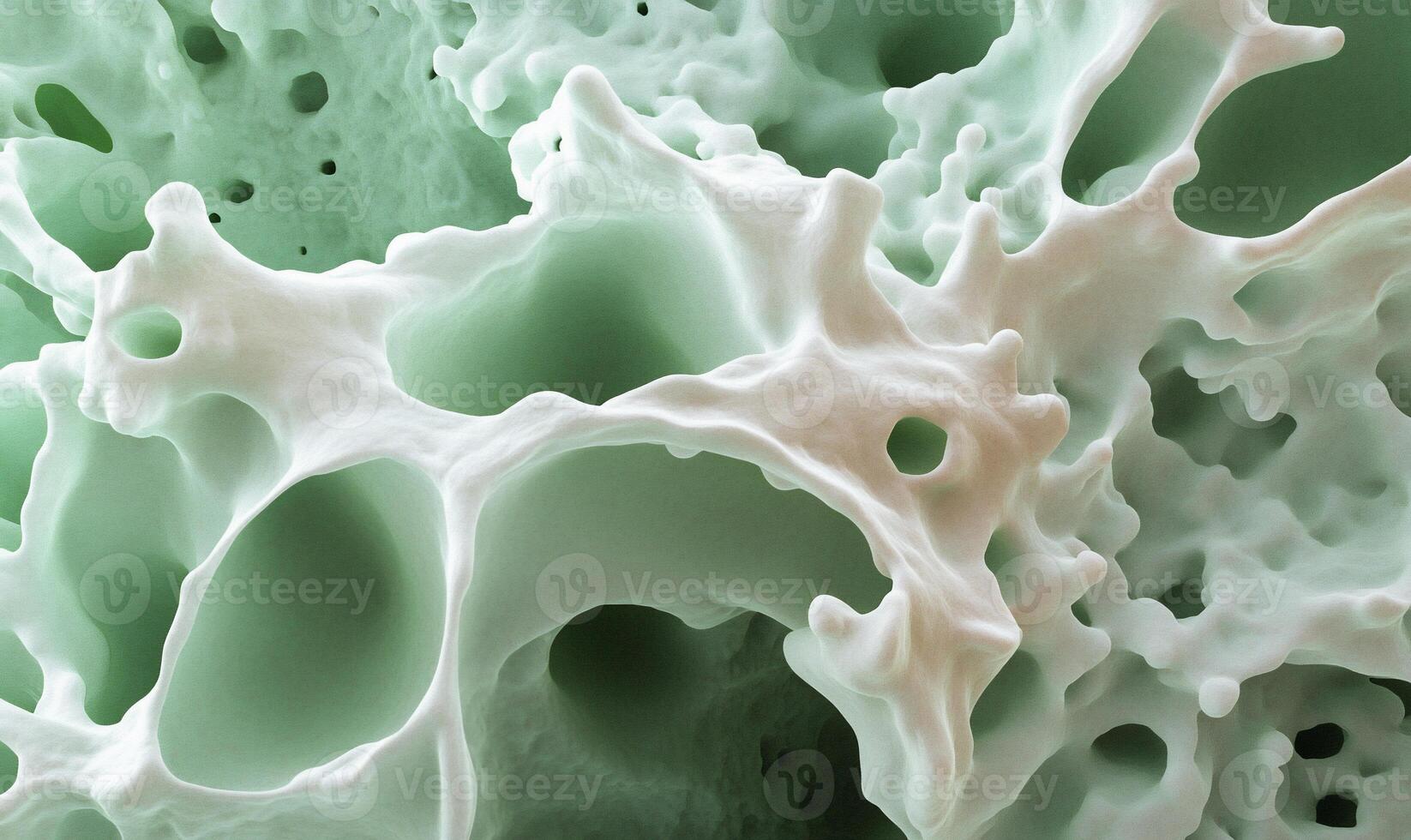 A close up of a green and white substance photo